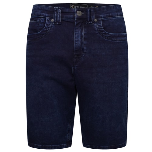KAM Knitted Denim Shorts Mid Wash
